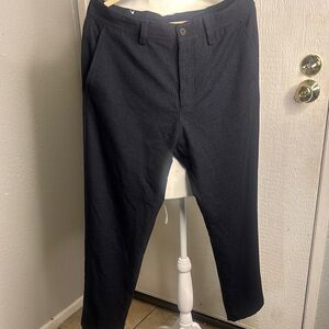 Black Textured Pants